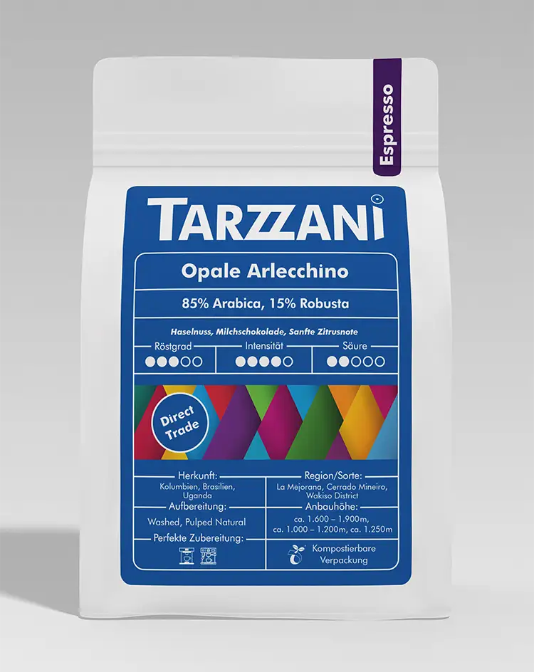 Tarzzani Opale Arlecchino Espresso - 85% Arabica, 15% Robusta
