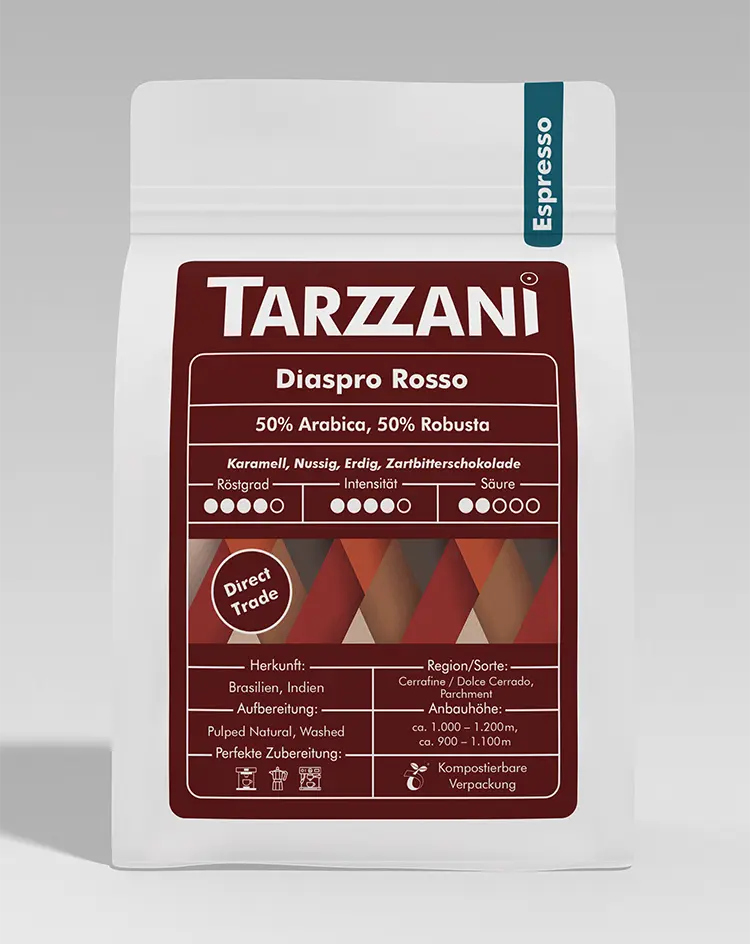 Diaspro Rosso Espresso - 50 % Arabica 50 % Robusta