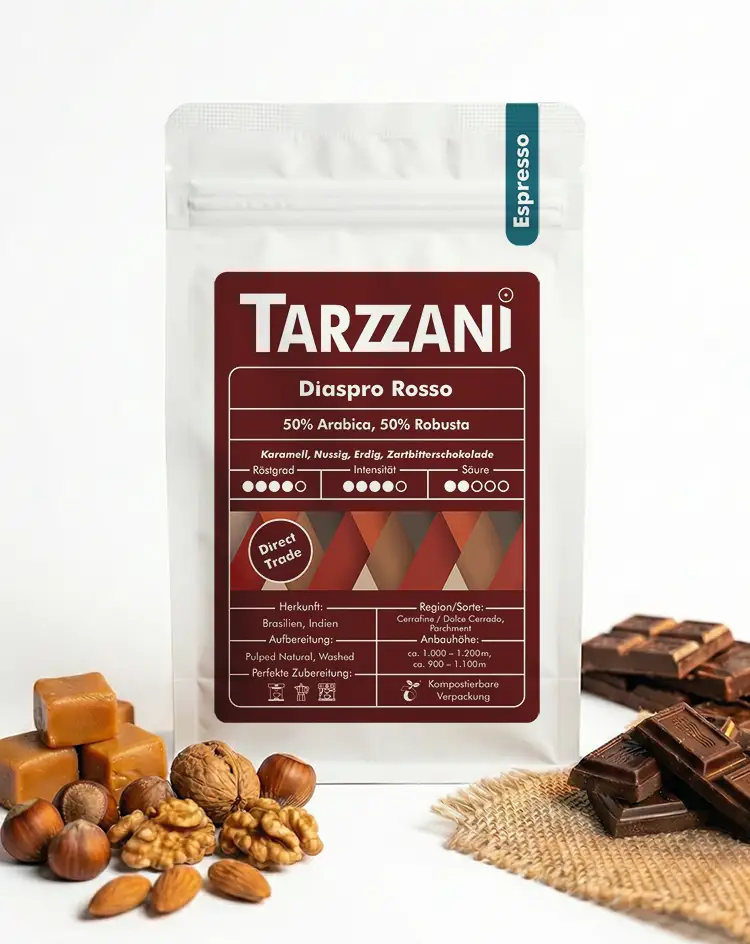 Diaspro Rosso Espresso - 50 % Arabica 50 % Robusta